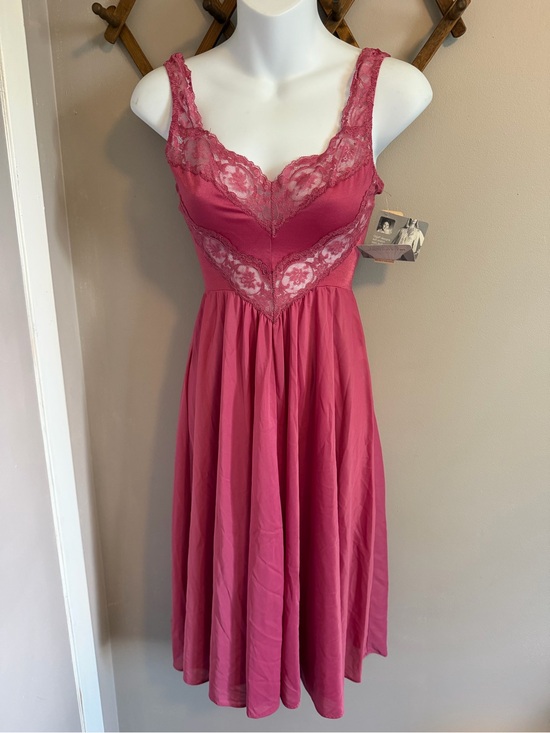 Olga Other - Olga Vintage NWT Bodysilk Lace Nightgown Slip Dress Berry Frost Pink P